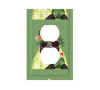 Summer Premium One-Gang Decorative Switch Plate Cover with Textured Fabric-Grain Finish & Accent Dot Design â€“ Durable Pc Material Wall Plate for Residential and Commercial Use