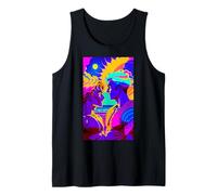 Summer Pride LGBTQ Rainbow Couple Sunset Art Design Tank Top
