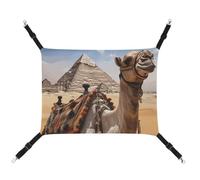 Summer Pyramid Camel Printed Pet Hammock for Cage Hanging Pet Hammock Bed with Metal Hooks for Guinea Pigs, Hamsters, Gerbils, Kittens, Cat Cages