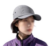 Summer Quick Dry 5 Panel Hat, Plaid Soft Brim Baseball Cap,
