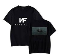 Summer Rapper Nf Hope T-Shirt 2D Printed Black Hip-Hop T-Shirt Unisex Short Sleeve T-Shirt(XS-3XL) (Color : 1, Size : XXL)