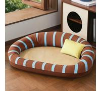 Summer Rattan Cooling Pet Pad Heat Dissipation Wicker Mat Washable Cool Sleeping CushionIndoor for Small Medium Large Dogs Cats 27.6x19.7in