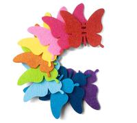 Summer-Ray 100pcs Colourful Felt Butterfly Lollipop Treat Tag/Candy Holder for Parties