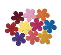 Summer-Ray 100pcs Felt Flower Cutouts - 5 Petal Craft Flowers in 10 Colors, 2.3" DIY Felt Appliques for Scrapbooking, Sewing, Kids Crafts & Decorations