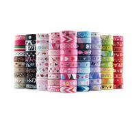 Summer-Ray 180 Yards Printed Grosgrain Ribbon - 3/8" (10mm) Wide - 90 Unique Designs, 2 Yards Each - Polyester, Colorfast & Machine Washable - Perfect for Crafts, Sewing & Hair Accessories