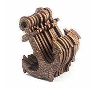 Summer-Ray 20pcs Laser Cut Wooden Veneer Anchor Scrapbooking Embellishment (Dark Brown, 4 inches)