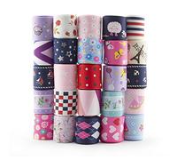 Summer-Ray 25 Yards 1 Inch Printed Grosgrain Ribbon 25 Designs Value Pack