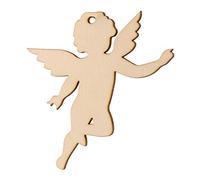 Summer-Ray 25pcs Unfinished Wooden Angel Christmas Tree Decoration Ornament Wooden Craft Pieces (Design I)