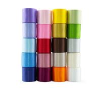 Summer-Ray 40 Yards (20 x 2 Yards) Double Sided Satin Ribbon 1" (25mm) 20 Mixed Colours Value Pack