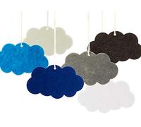Summer-Ray 48 Mixed Colour Acrylic Felt Cloud Laser Cutouts Room Decoration Dream Catcher DIY Craft