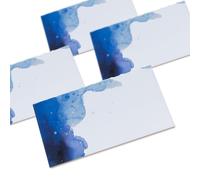 Summer-Ray 48 Navy Blue Watercolour Place Cards Wedding Seating Table Card Escort Card (Dual Sided)