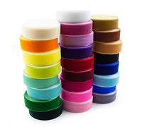 Summer-Ray 50 Yards 3/4 Inch (20mm) Velvet Ribbon 25 Colours Value Pack
