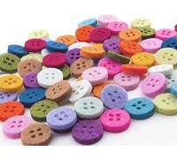 Summer-Ray 500 Multi Colored Felt 4-eye Buttons