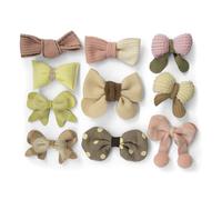Summer-Ray 50pcs Handmade Mini Fabric Ribbon Bows Mixed Design Mixed Color Variety Pack