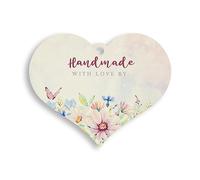 Summer-Ray 50pcs Handmade with Love Gift Tags Add a Personal Touch to Your Special Gifts (Cream)