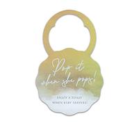 Summer-Ray 50pcs Pop it When She Pops Mini Champagne Baby Shower Tags Wine Bottle Tags in Watercolour Design (Golden Autumn)