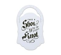 Summer-Ray 50pcs We Tied The Knot so Have a Shot Mini Liquor Bottle Hang Tags Wedding Bridal Shower (White)