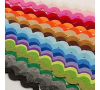 Summer-Ray 90pcs (28.5 yrds in Total) Mixed Colors Felt RIC Rac Ribbons