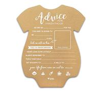 Summer-Ray.com 50pcs Baby Onesie Baby Prediction and Parenthood Advice Cards for Baby Shower 5" x 7" Heavyweight (Baby Boy)