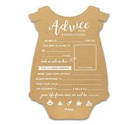 Summer-Ray.com 50pcs Baby Onesie Baby Prediction and Parenthood Advice Cards for Baby Shower 5" x 7" Heavyweight (Baby Girl)