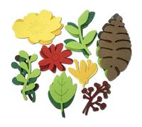 Summer-Ray Felt Leaves and Flowers Cutouts - 26pcs Assorted Floral Felt Shapes for Crafts, Scrapbooking, DIY Decorations and Bulletin Boards