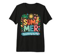 Summer Remembering My Why Funny Beach Teacher Premium T-Shirt