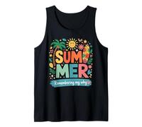 Summer Remembering My Why Funny Beach Teacher Tank Top