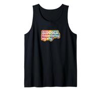 Summer. Remembering My Why. Groovy & Colorful Word Art Tank Top