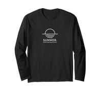 Summer. Remembering My Why. Minimalist Art Ocean Horizon Long Sleeve T-Shirt