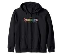 Summer Remembering My Why Teacher Summer Break Mindfulness Zip Hoodie