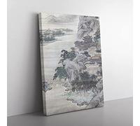 Summer Retreat At Mt. Li By Yuan Yao Asian Japanese Canvas Wall Art Print Ready to Hang, Framed Picture for Living Room Bedroom Home Office Décor, 76x50 cm (30x20 Inch)