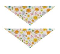Summer Safari Fresh Doodle bulk dog bandanas Adjustable Soft Dog Scarf Cute Pet Holiday Accessories Decor for Dogs Cats M