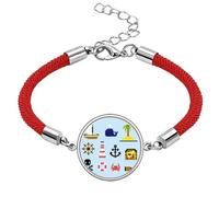 Summer sail treasue Hunt Lucky Red String Bracelet Rope Bracelet Handmade