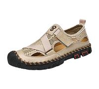 Summer Sandals For Men's Breathable Korean Edition Slip On Cowhide Beach Shoes Breath That Follows Every Step