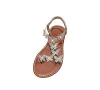 Summer Sandals for Women UK, Ladies Outdoor Walking Sandals Transparent Strap Butterflies Rhinestone Flat Shoes Fashion Holiday Beach Open Toe Sandals with Elasticated Slingback Footwear