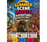 Summer Scene Puzzle Adventures: 540 Mixed Word Puzzles - Missing Letters, Word Scrambles, and Sentence Building - Volume 1
