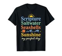 Summer Scripture Saltwater Seashells Sunshine My Perfect Day T-Shirt