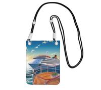 Summer Sea Cruise Crossbody Phone Bag for Women Men Waterproof Mini Cellphone Purse Wallet Small Crossbody Bags with Adjustable Strap Travel Cell Phone Pouch Belt Pouch