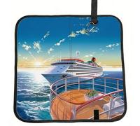 Summer Sea Cruise Sitting Pad Lightweight Waterproof Folding Seat Pad Compact Portable Camping Seat Mat Memory Foam Travel Seat Cushion for Hiking, Picnics, Outdoor 15.8 x 15.8 in