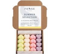 Summer Selection Soy Wax Melts 16 Pack | Lemongrass, Beach Club, Rose & Rhubarb & Summer Meadow | Natural, Vegan & Plastic Free | Up to 96 Hrs Scent | Pet Safe | Handmade in UK - Fosse Living