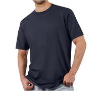 Summer Shirts Mens UK Sale,100% Cotton Blouses Short Sleeve Crew Neck Tops Solid Color Loose Fit Casual T-Shirts Breathable Gym Running Shirt Oversized Muscle Fit Beach Tees Plus Size S-XXL