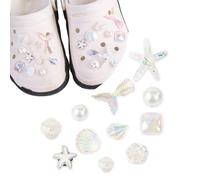 Summer Shoes Charms, 20Pcs Beach Croc Charms Shell Starfish Shoes Decoration Charm Cute Ocean Style Shoe Accessories for Adults Kids