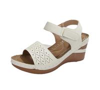 Summer Shoes For Women - Elegant Women's Flat Platform Sandals With Backstrap Woven Cutout Slip On Design For Casual Beachwear And Everyday Comfort