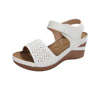 Summer Shoes For Women - Elegant Women's Flat Platform Sandals With Backstrap Woven Cutout Slip On Design For Casual Beachwear And Everyday Comfort
