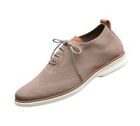 Summer Shoes Men Four Seasons Mesh Non Slip Flat Round Toe Breathable Lace Up Casual Shoes Men, brown, 11 UK