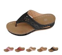Summer Shoes Women's Comfortable Slippers, Toe Separator Women's Silicone Flip Flops Breathable Platform Sandals Non-Slip Peep Toe Beach Sandals Comfortable Hiking Slippers Open Shoes Sandals, black