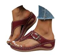Summer Shoes Women's Wedge Sandals - Toe Separator Buckle Mules Orthopaedic Platform Sandals Soft Sole Summer Sandals Elegant Comfortable Slippers Non-Slip Slippers Robust Slides, Win1, 7 UK