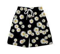 Summer Shorts For Men - Women Pajama Shorts Bottom Leopard Print Sleepwear Drawstring Pj Bottoms Jogging Yoga Sweat Shorts (Black M)