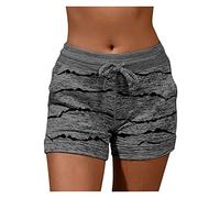 Summer Shorts For Women Uk Gym Shorts Comfortable Cotton Pyjamas Shortpant Fashion Striped Short Trousers With Pockets Soft Stretchy Waistband Athletic Hot Pants Basic Versatile Booty Short Pants