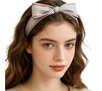 Summer Silk Hair Band in Boho Style with Delicate Floral Pattern - Soft Skin Friendly Versatile as a Hair Band Headpiece or Bow Ideal for Leisure Outdoor (White, One Size)